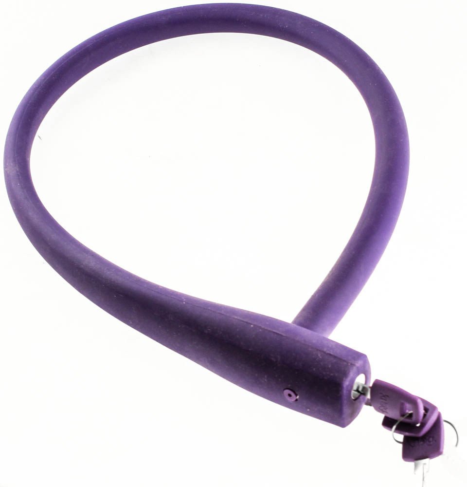 KNOG KABANA 740mm Cable Bike Lock With Bracket Purple Keyed QR Mount NEW - Random Bike Parts