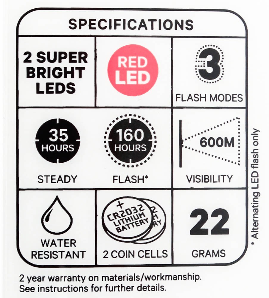 KNOG BEETLE 2 RED LED Bike Rear Light Translucent 1.6 Lumens 3 Modes NEW - Random Bike Parts
