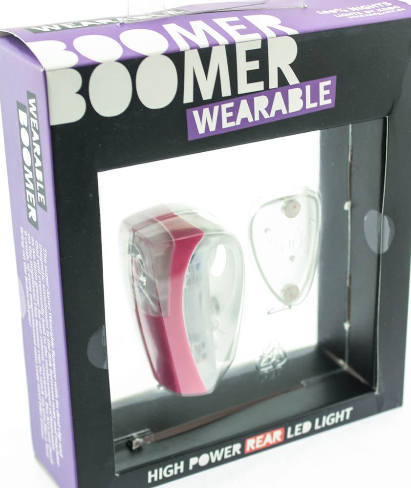 KNOG BOOMER Wearable Bike Rear Pink W/ RED LED Light 7 Lumens 4 Mode 600m NEW - Random Bike Parts