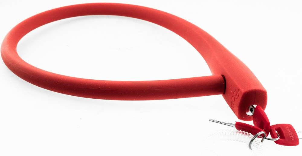 KNOG KRANSKY 880mm Cable Bike Lock With Bracket Red Keyed QR Mount NEW - Random Bike Parts