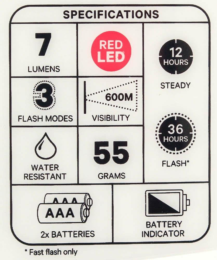 KNOG BOOMER Indigo Bike Rear 1 RED LED Light 7 Lumens 3 Mode 600m Visibility NEW - Random Bike Parts