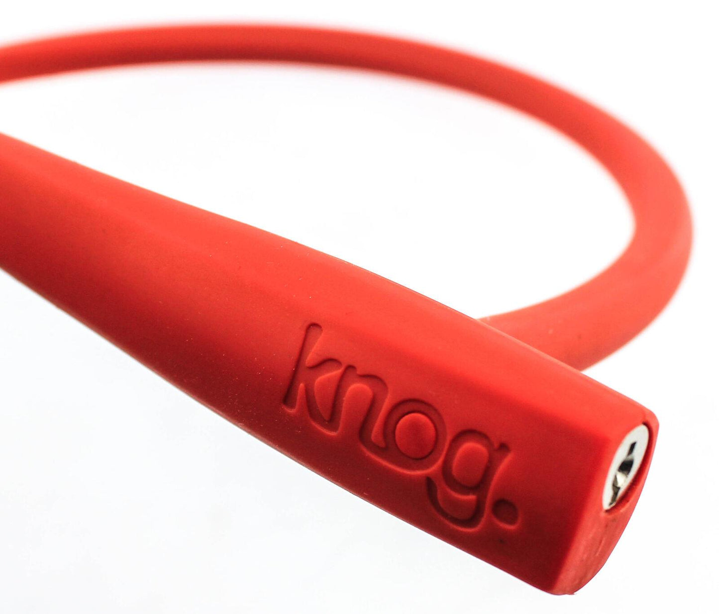 KNOG PARTY FRANK 620mm Cable Bike Lock With Bracket Red Keyed Steel NEW - Random Bike Parts