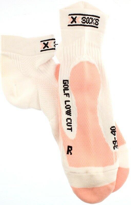 X-SOCKS GOLF Low Cut Women's MSRP $32 US 7.5 - 9 EU 39 - 40 Pair White Pink NEW