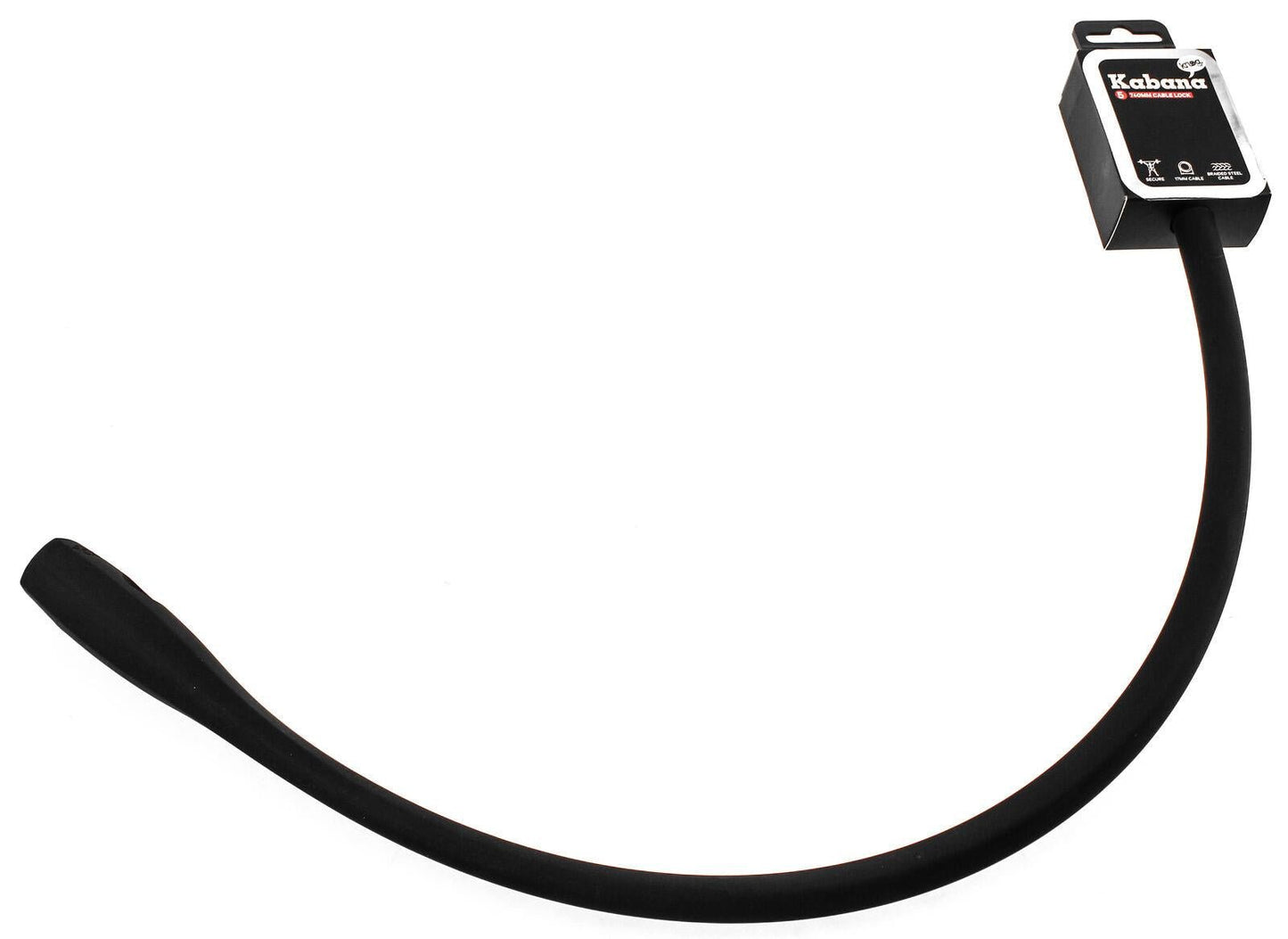 Knog Kabana Cable Bike Lock 740mm Keyed Black Silicone Steel Cable New - Random Bike Parts