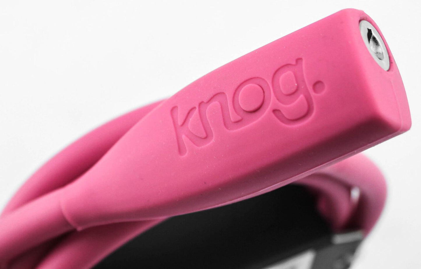 Knog Party Coil 1300mm Coiled Cable Bike Lock Braided Steel Rose Pink NEW - Random Bike Parts