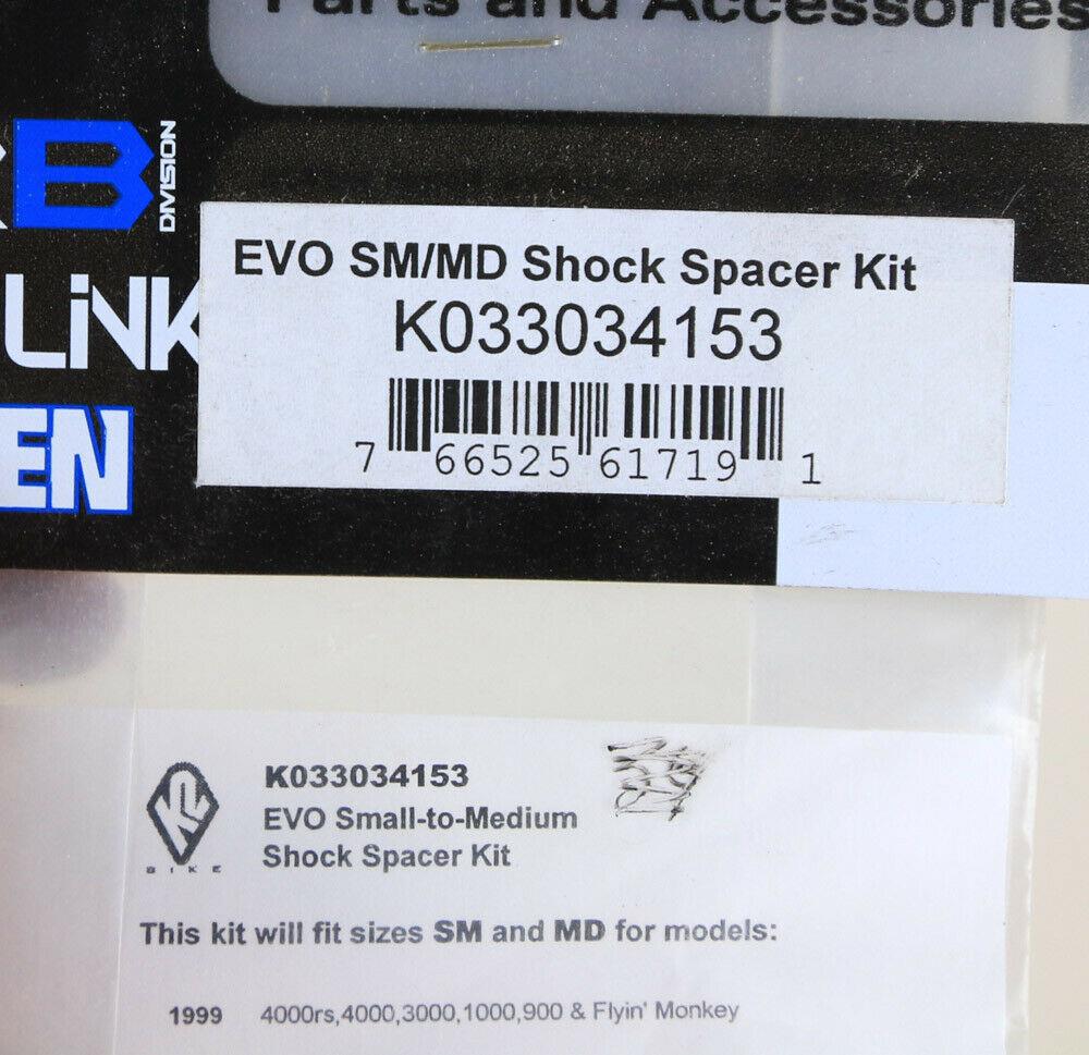 K2 B NOLEEN EVO Small to Medium Shock Spacer Kit NEW - Random Bike Parts