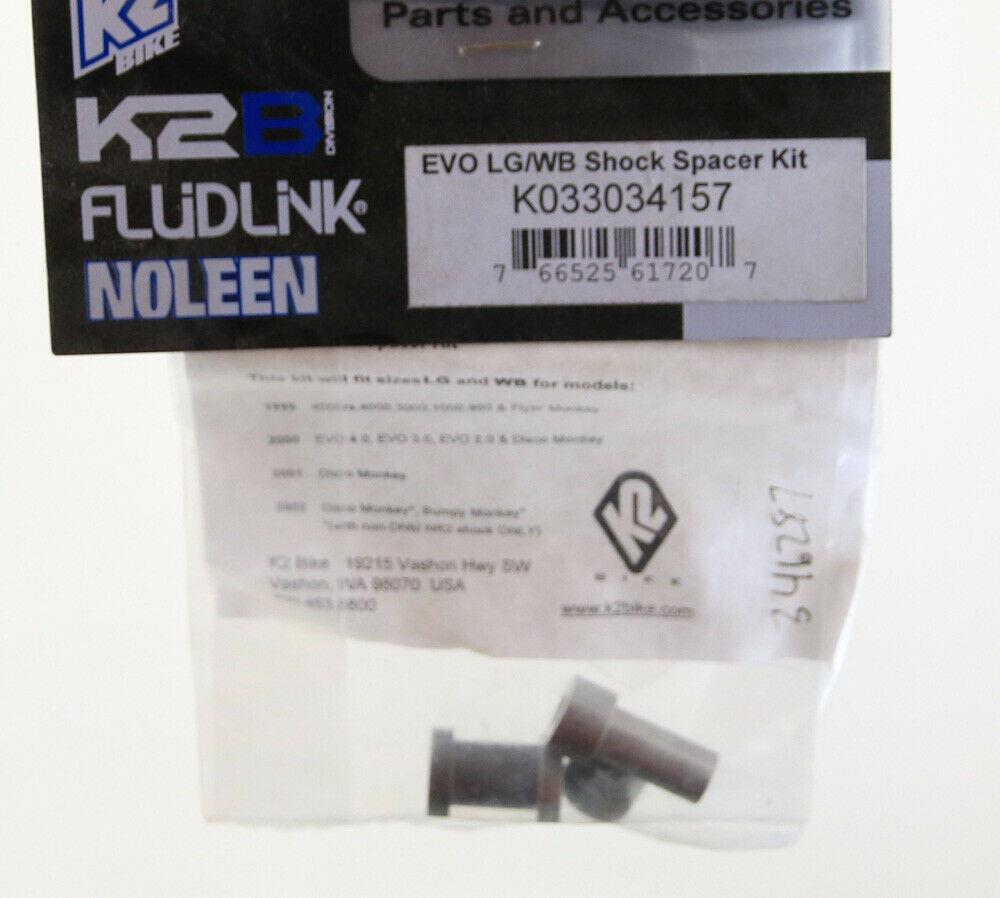 K2 B NOLEEN EVO LARGE To WAY BIG Shock Spacer Kit NEW - Random Bike Parts