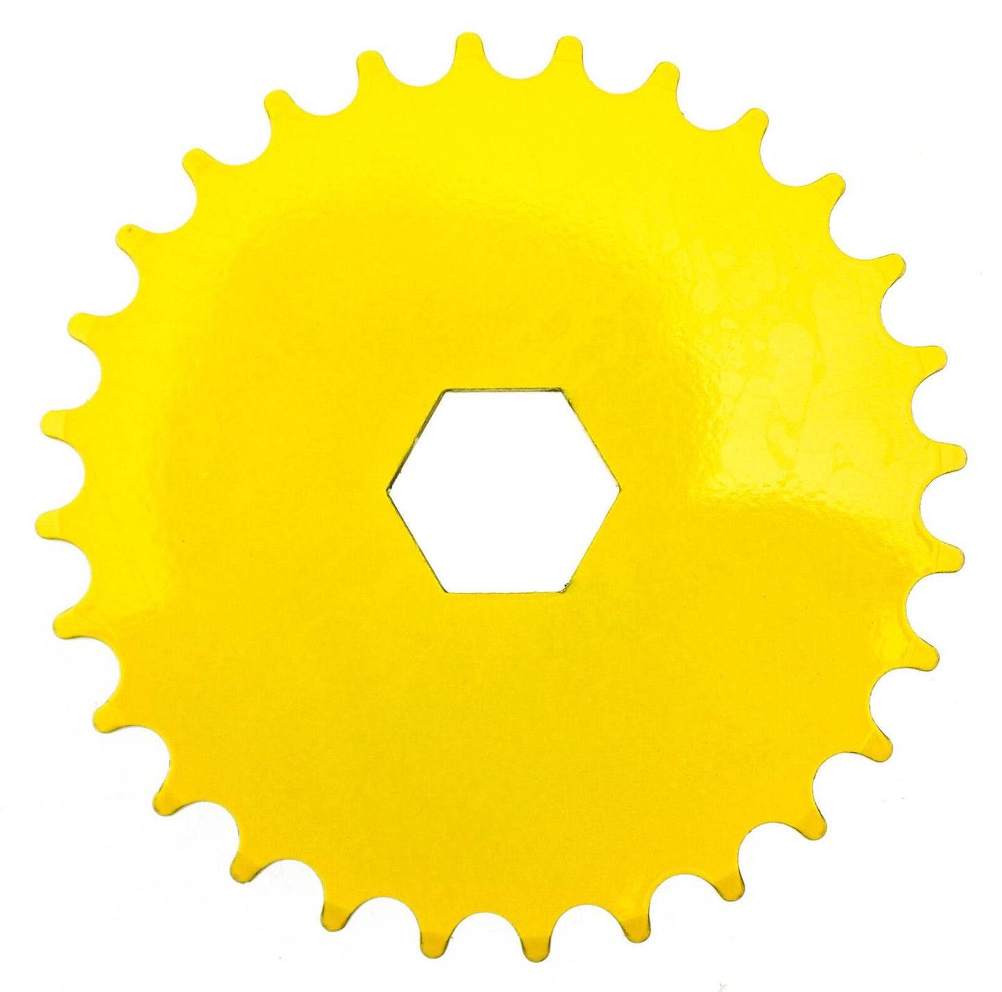 Hex Mount Bike Chainring 28T 1/8" 176g Yellow Steel Kid's Youth BMX New - Random Bike Parts