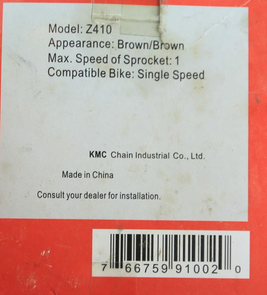 KMC Z410 1/2 X 1/8" BMX Single Speed Bike Chain 112L New In Box - Random Bike Parts