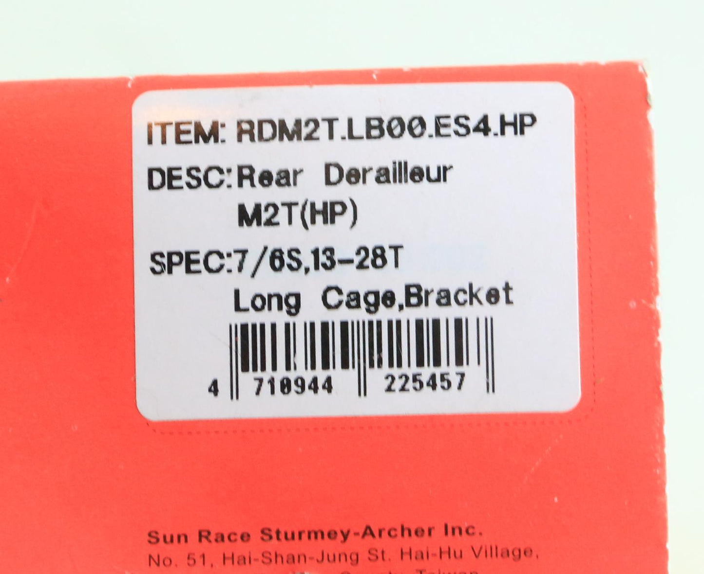 SUNRACE M2T 6/7/8 Axle Mount MTB / Hybrid Bike Rear Derailleur NEW