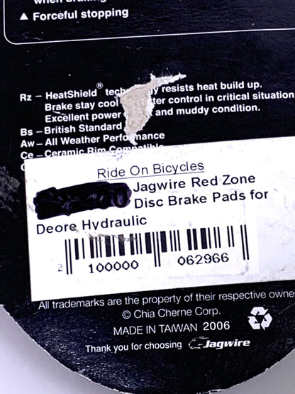 Jagwire Shimano Deore DCA015 Hydraulic Disc Brake Pads New Old Stock - Random Bike Parts
