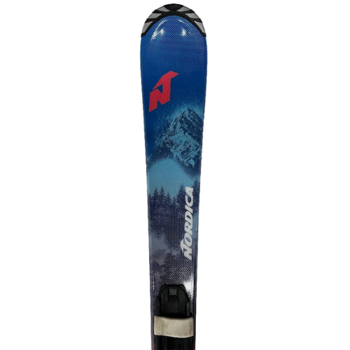 Nordica Team J 110cm Girl's Skis Blue/Pink (No Bindings) New