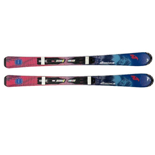 Nordica Team J 110cm Girl's Skis Blue/Pink (No Bindings) New