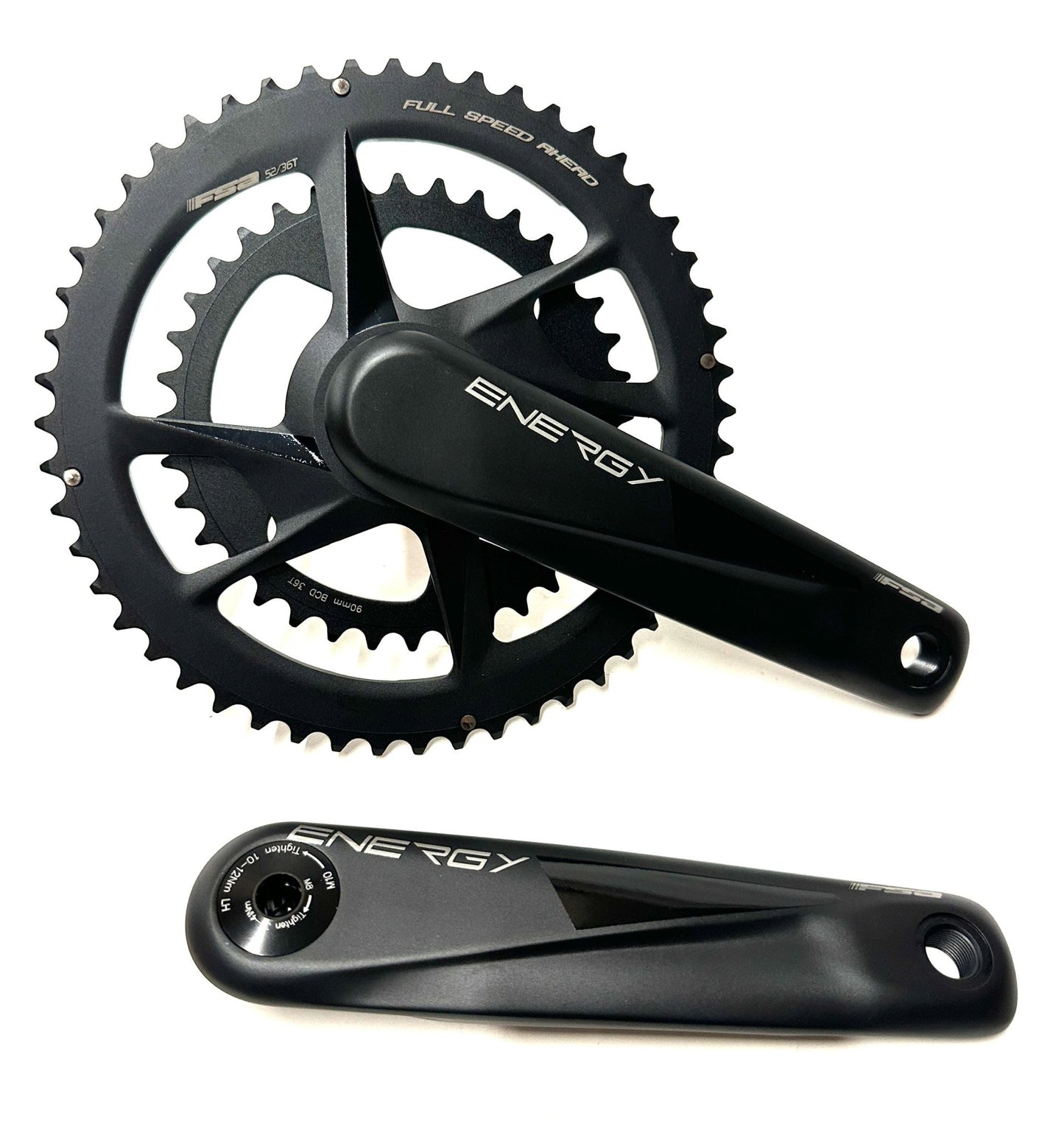 FSA Energy Modular BB386EVO Road Gravel Crankset 175mm 9/10/11/12 52/36t New - Random Bike Parts