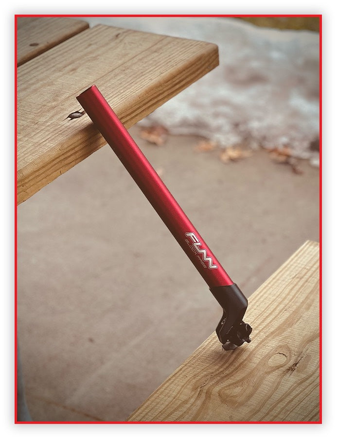FUNN BlockPass Adjustable SetBack MTB Road Bike Seatpost 30.9mm X 400mm Red NEW