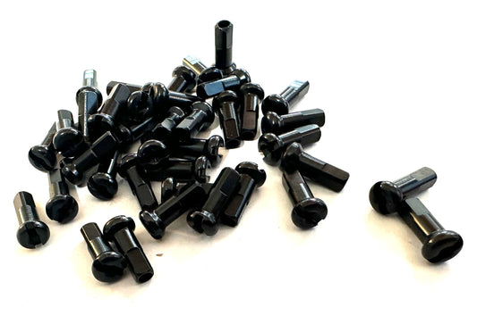 DT Swiss 2.0mm Standard Alloy / Aluminum Nipples 2.0 x 12mm Black Count of 100