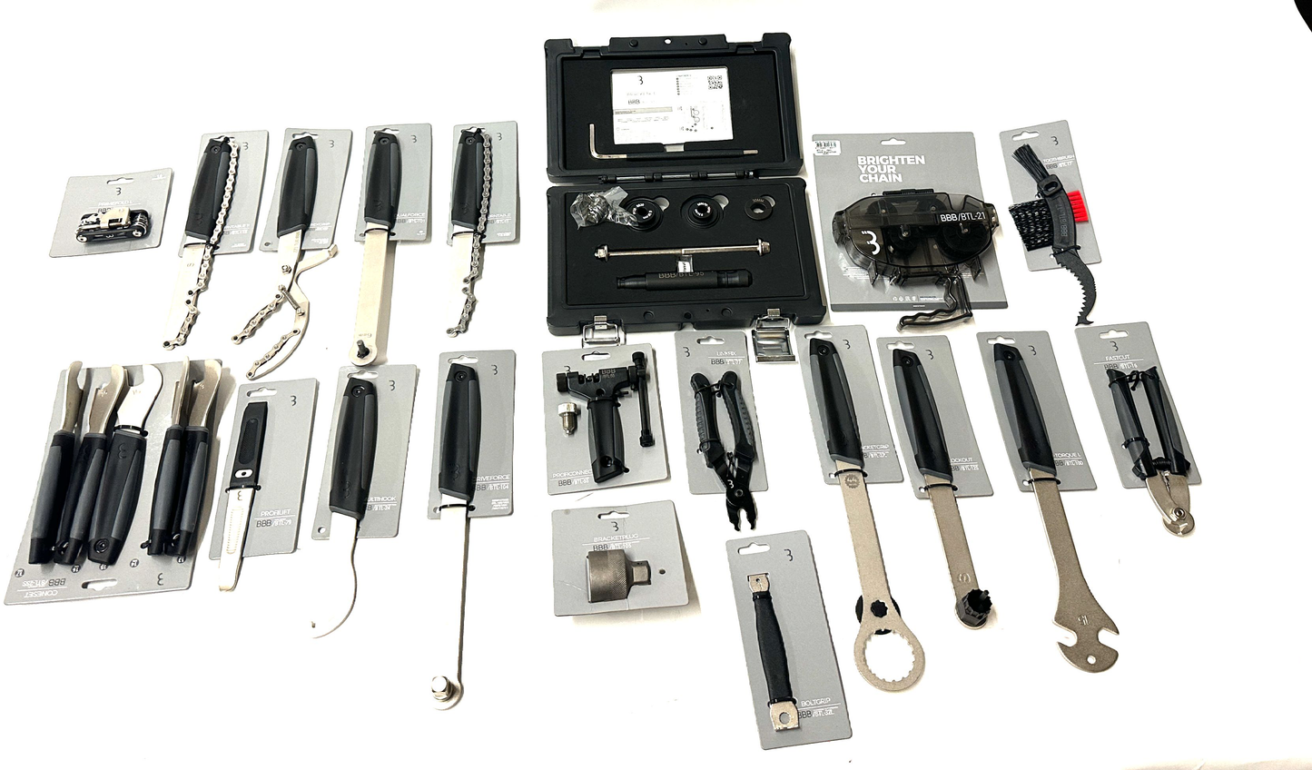 Lot of over 33 Bicycle Tools New Chain Cleaner Multi Bottom Bracket Cone New