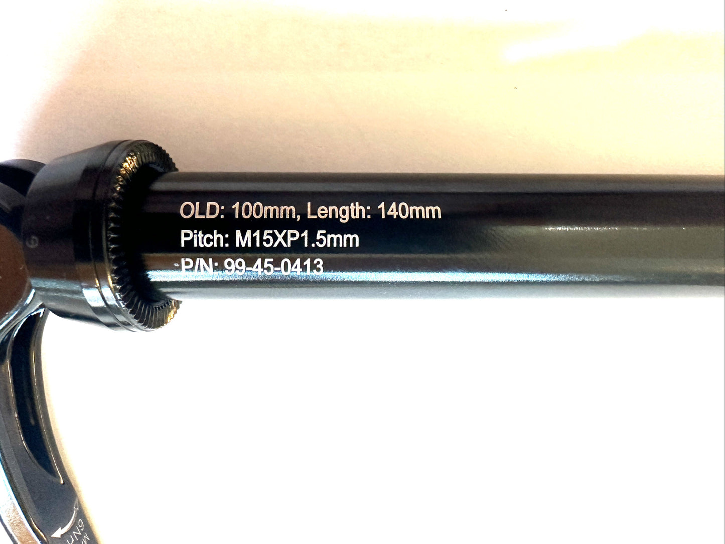Alloy Bike Front 100mm Thru Axle 15mm x 140mm M15x140xP1.5 QR New