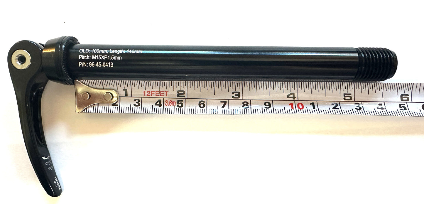 Alloy Bike Front 100mm Thru Axle 15mm x 140mm M15x140xP1.5 QR New