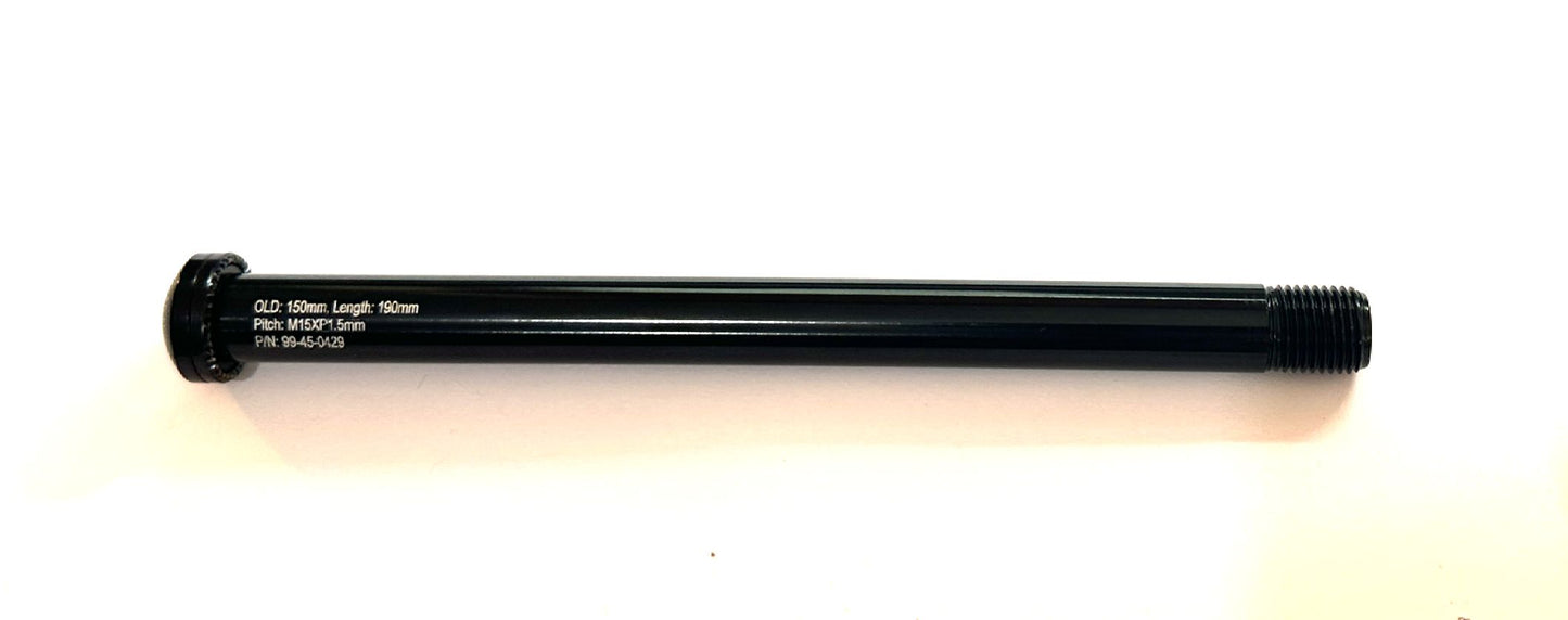 Alloy Bike Front Thru Axle OLD: 150mm Length: 190mm 15mm M15*P1.5*L17 1.5 Pitch