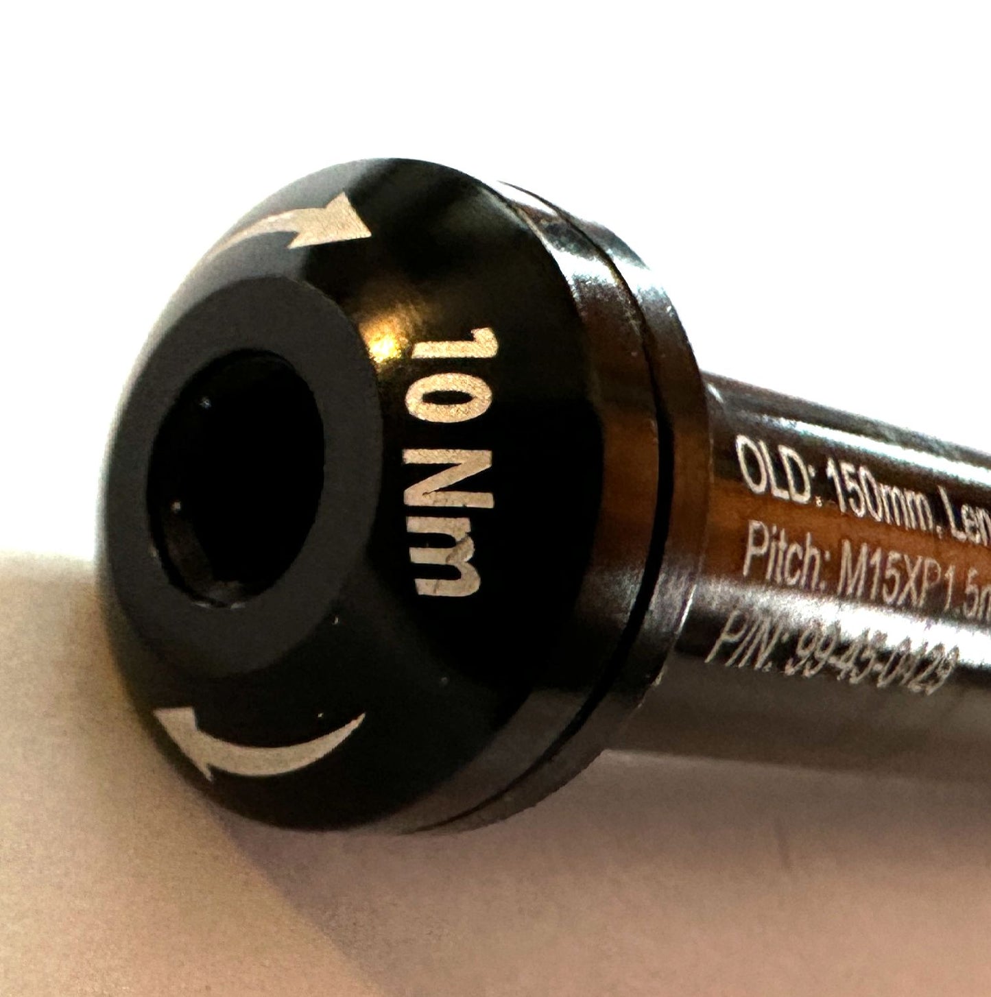 Alloy Bike Front Thru Axle OLD: 150mm Length: 190mm 15mm M15*P1.5*L17 1.5 Pitch