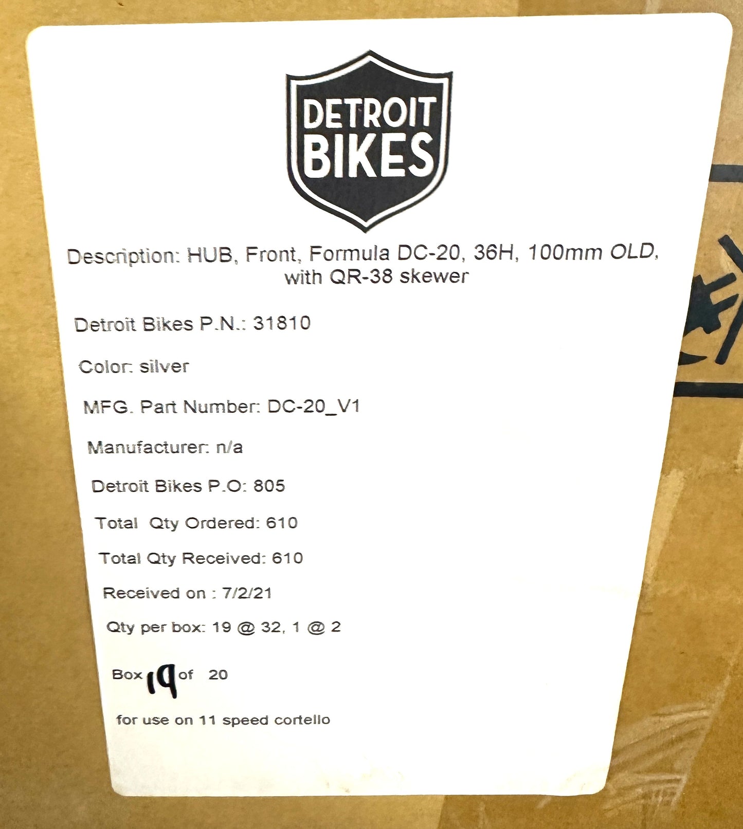 Formula Alloy Front + Rear Set 6 Bolt Disc 100mm 135mm 36 Hole QR HG 10 spd