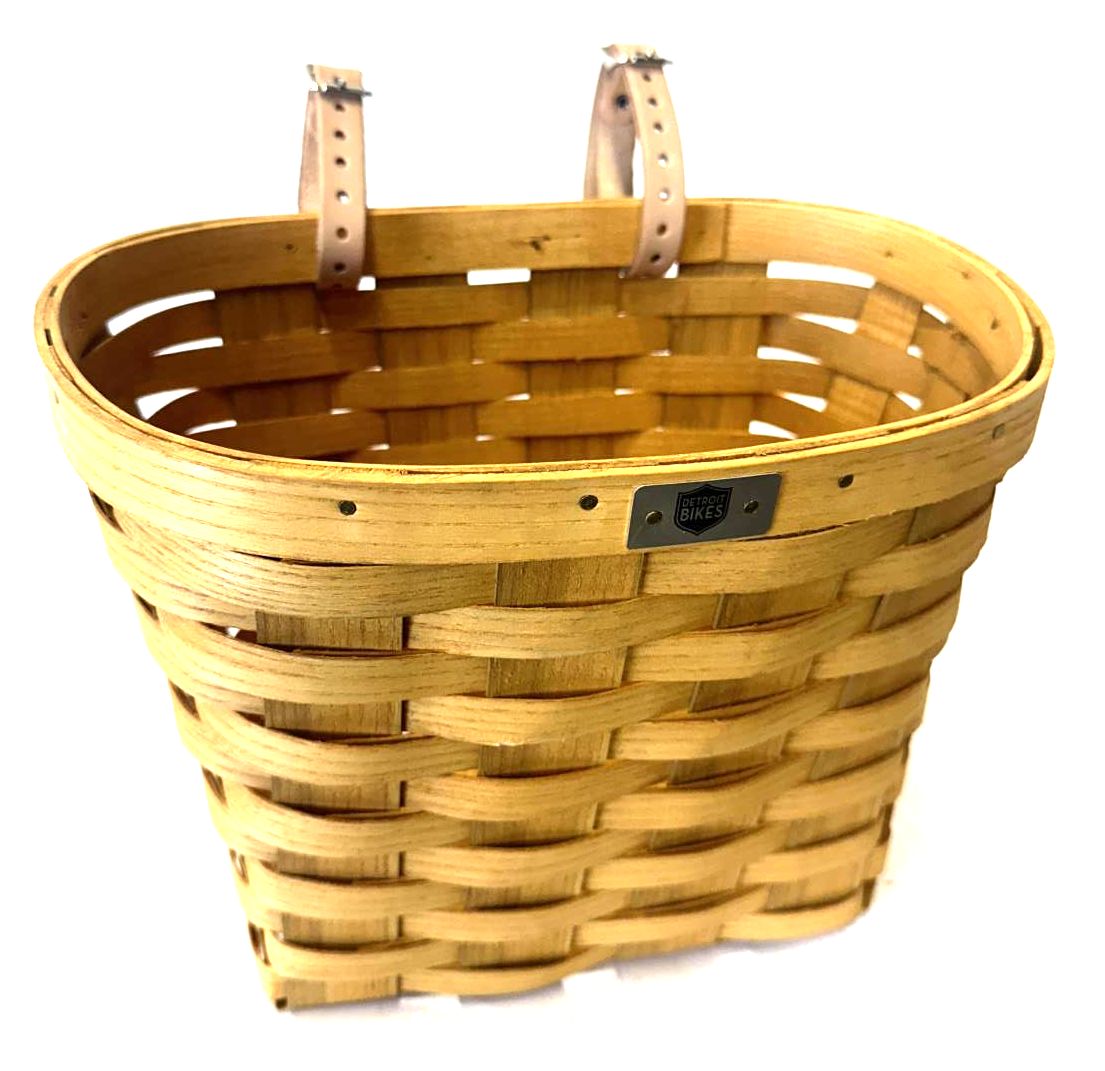 Detroit Bikes Handlebar Small Front Bicycle Walker Basket Honey by Peterboro