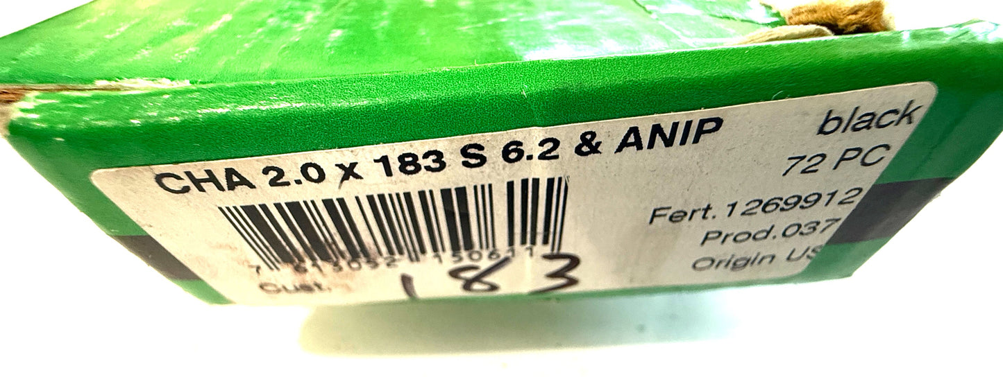 DT SWISS Champion Round Black Spokes Black J-bend 2.0 mm 183mm 20/Count