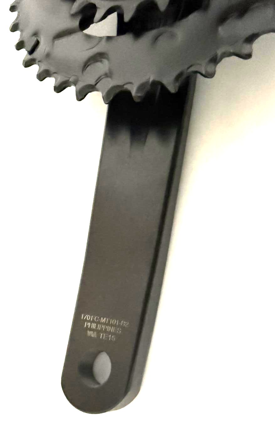 Shimano FC-MT101-B2 Crankset - 175mm, 9-Speed, 36/22t, Square Taper BLACK NEW