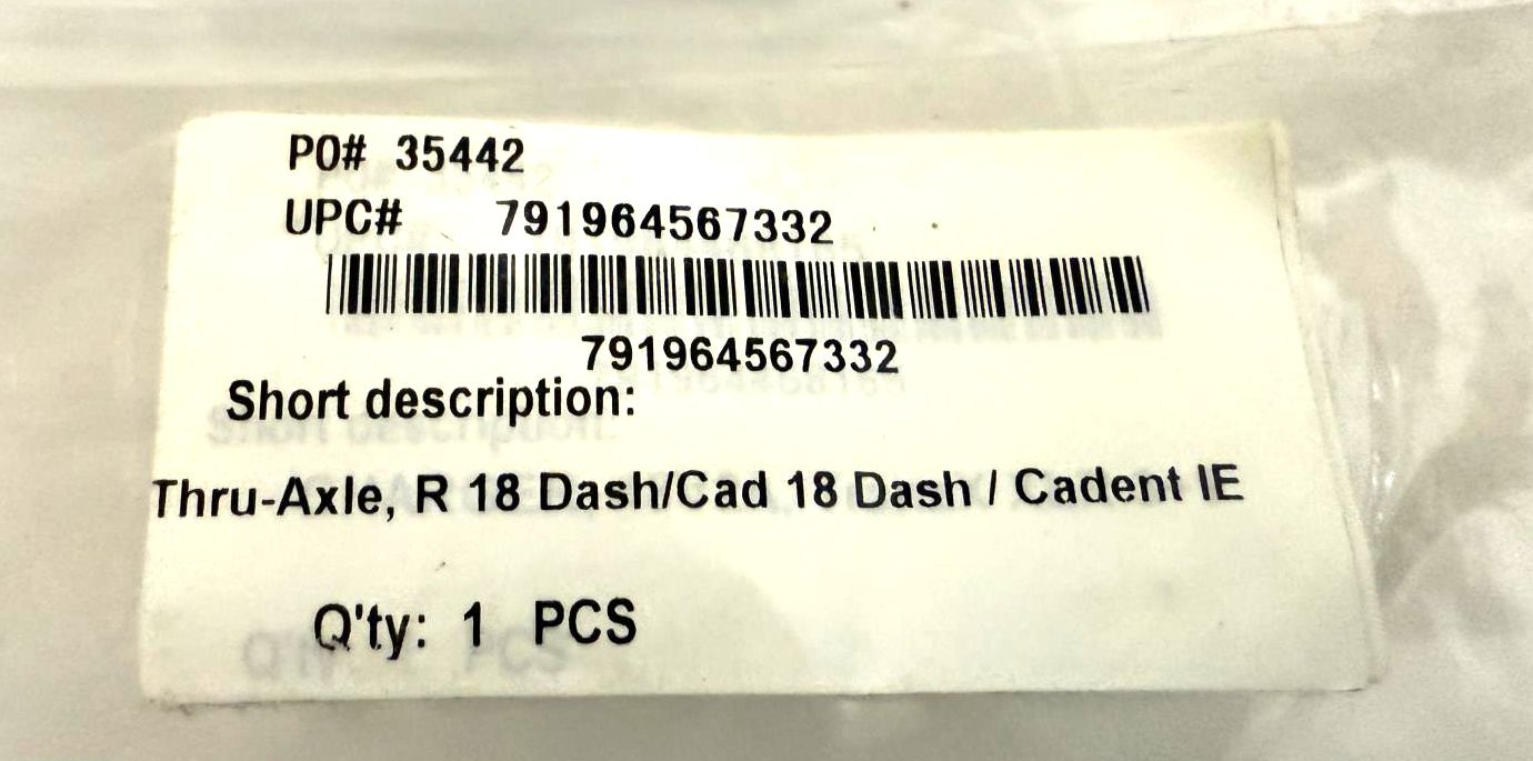 Alloy Rear QR Thru Axle 12mm Length: 174mm Pitch 1.5 M12xP1.5xL174mm