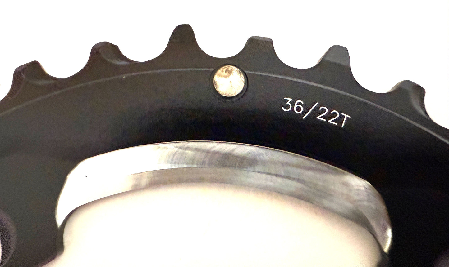 FSA 2x E-Bike Chainring 104BCD / 64BCD 36 / 22 tooth Alloy / Steel WA273 WCO063