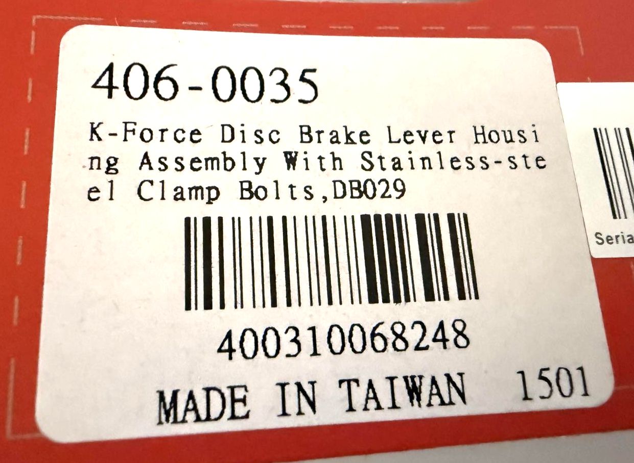 K-Force DB-TX-9000 Master Cylinder Assembly Disc Brake Lever Housing w Clamp Mtb