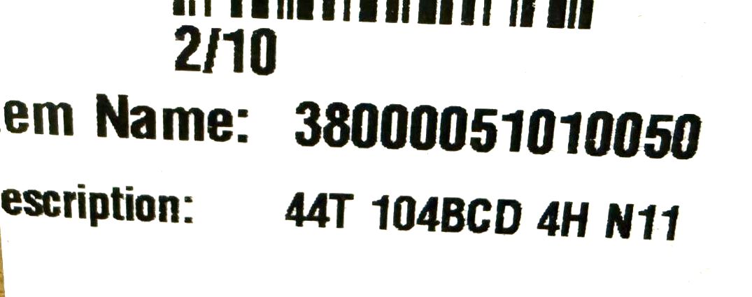 FSA Pro MTB Alloy Chainring WB314 Megatooth 104mm 4 Hole 44 T 44t