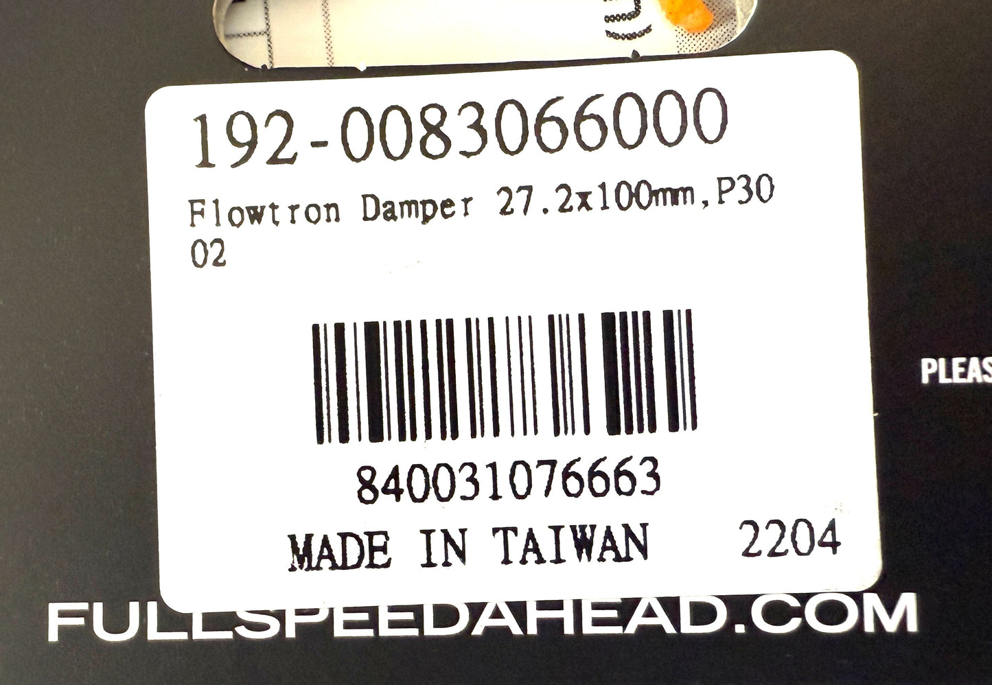 FSA Flowtron Dropper Seatpost Damper Cartridge 27.2 x 100mm P3002