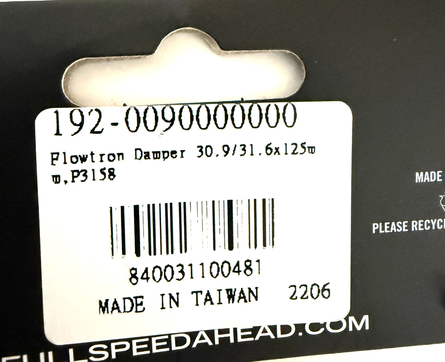 FSA Flowtron Dropper Seatpost Damper Cartridge 30.9 / 31.6 x 125mm P3158