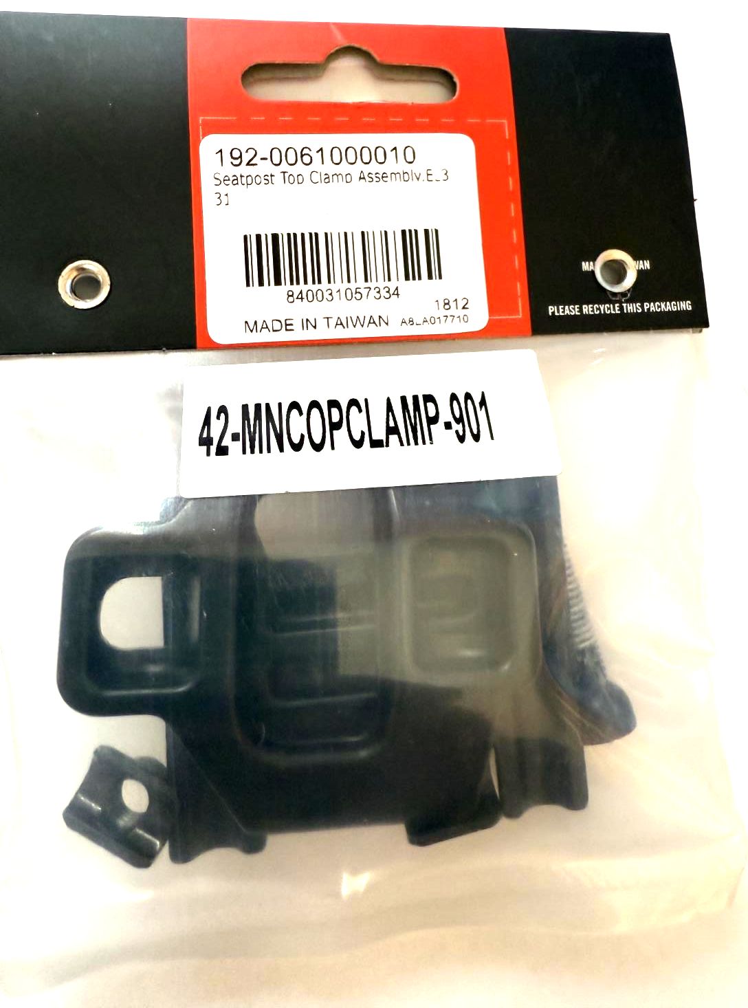 FSA Flowtron Dropper Bike Seatpost Top Clamp Assembly 42-MNCOPCLAMP-901 EL331