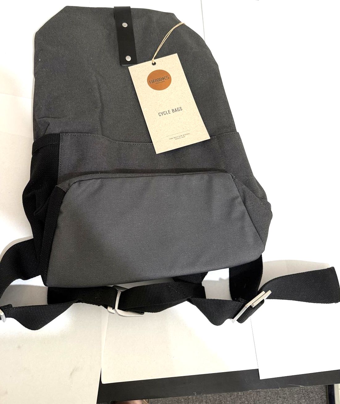 Brooks Dalston Utility Knapsack Backpack Medium Gray Fleck Bag New with Tags