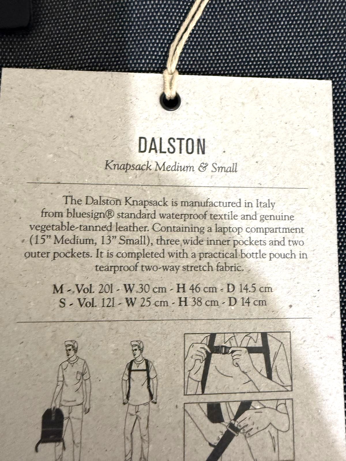 Brooks Dalston Utility Knapsack Backpack Medium Gray Fleck Bag New with Tags