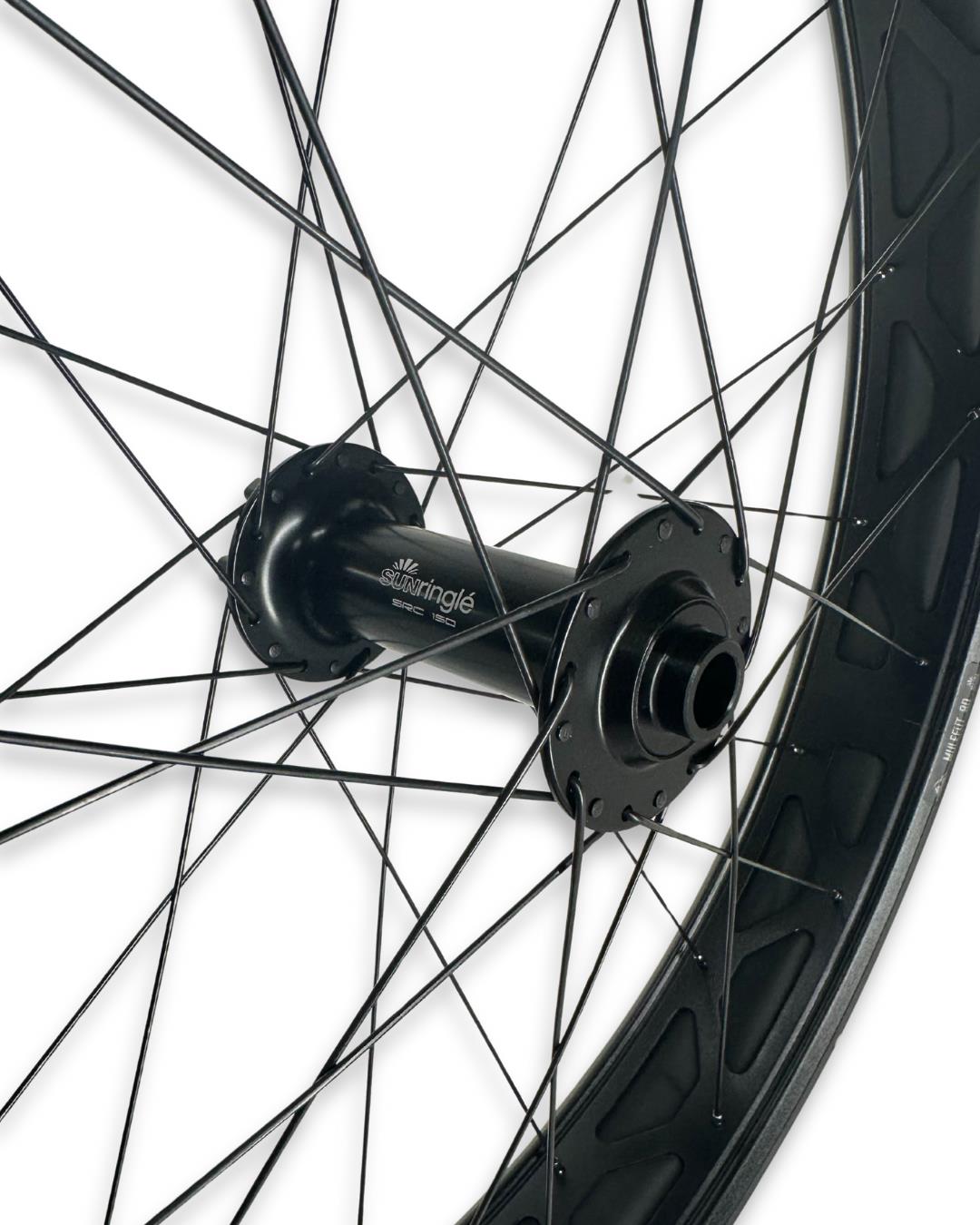 Sun Ringle Mulefut 80 26” Fat Bike Front Wheel – 150x15mm Thru Axle, Tubeless-Ready, 6-Bolt Disc
