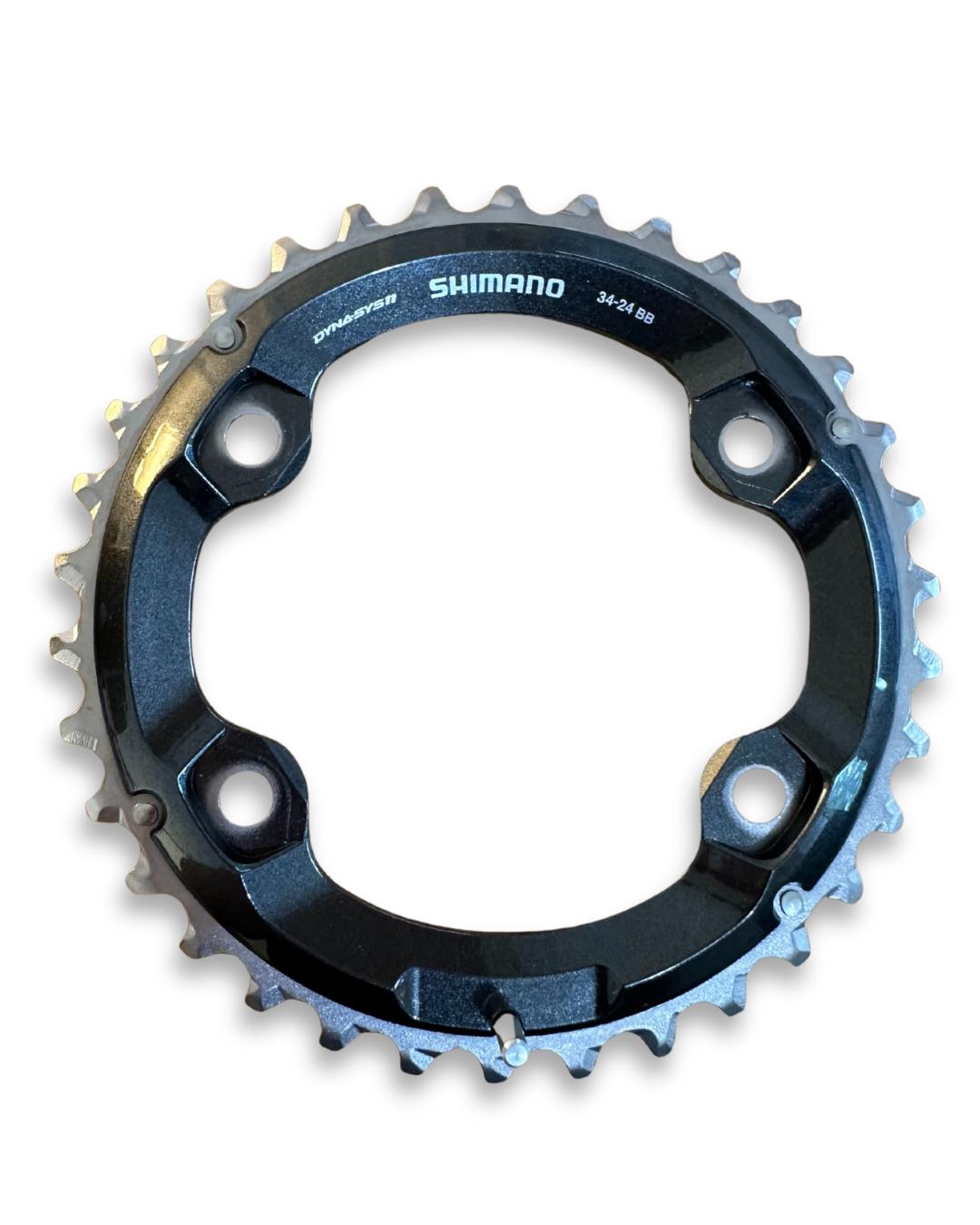 Shimano Deore XT M8000 2x11 Chainring Set – 34T Outer + 24T Inner, 11-Speed