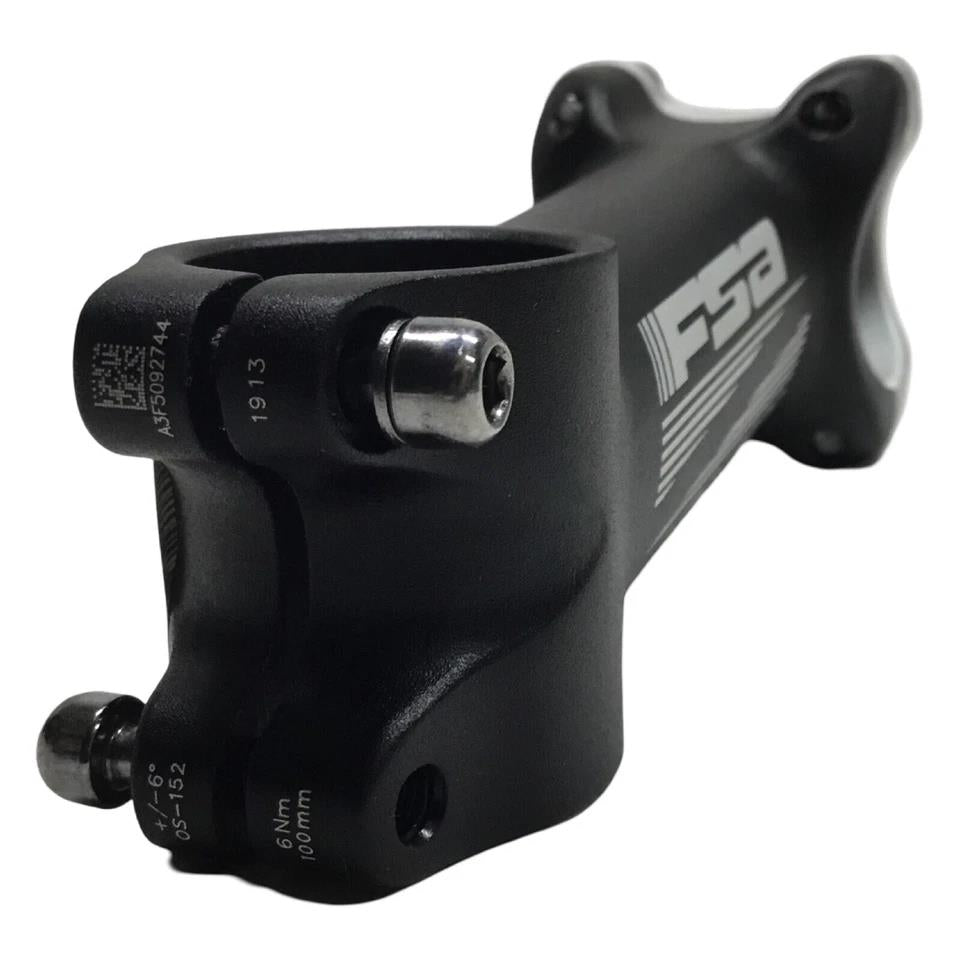 FSA Gossamer Pro alloy stem 100mm ±6° for 31.8mm handlebars and 1-1/8 inch steerer in black 160g