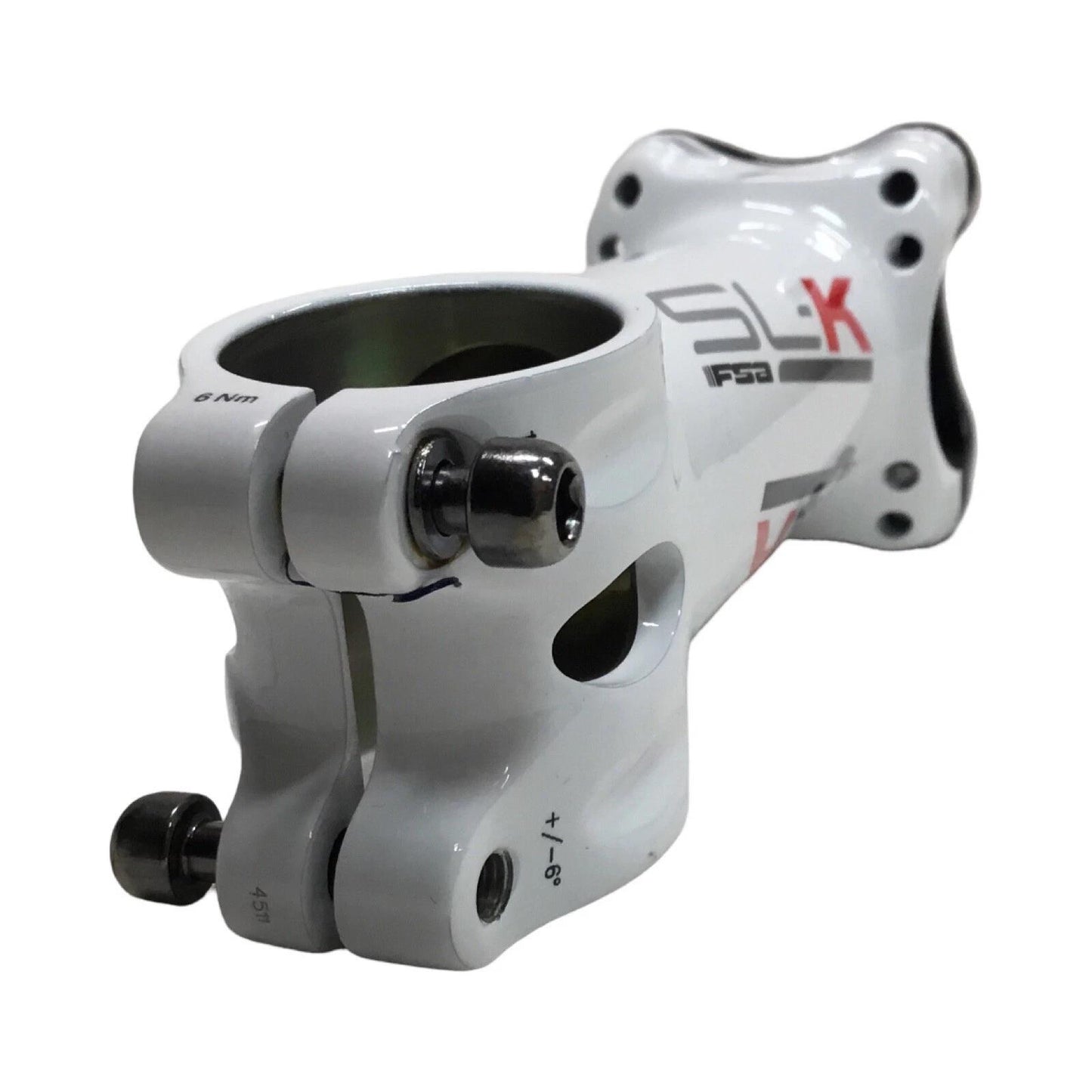 Black alloy bike stem 110mm 31.8mm clamp 6 degree with carbon faceplate