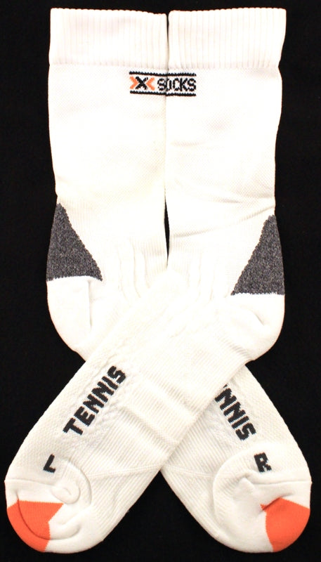 X-SOCKS TENNIS PROFESSIONAL MSRP $32 US 6.5 - 8.5 EU 39-41 White Compression NEW