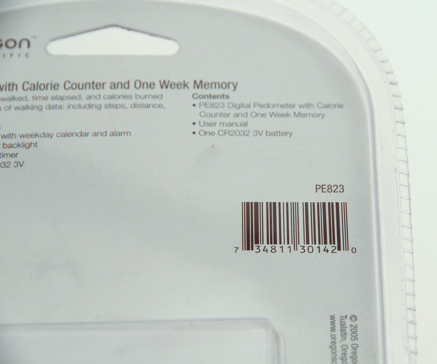 Oregon Scientific Digital Pedometer PE823 Measures Calories Distance Steps New
