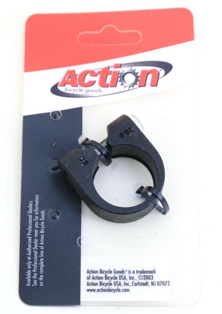 Action 28.6mm / 1-1/8" Road BMX MTB Bicycle Seatpost Clamp Aluminum Black NEW - Random Bike Parts