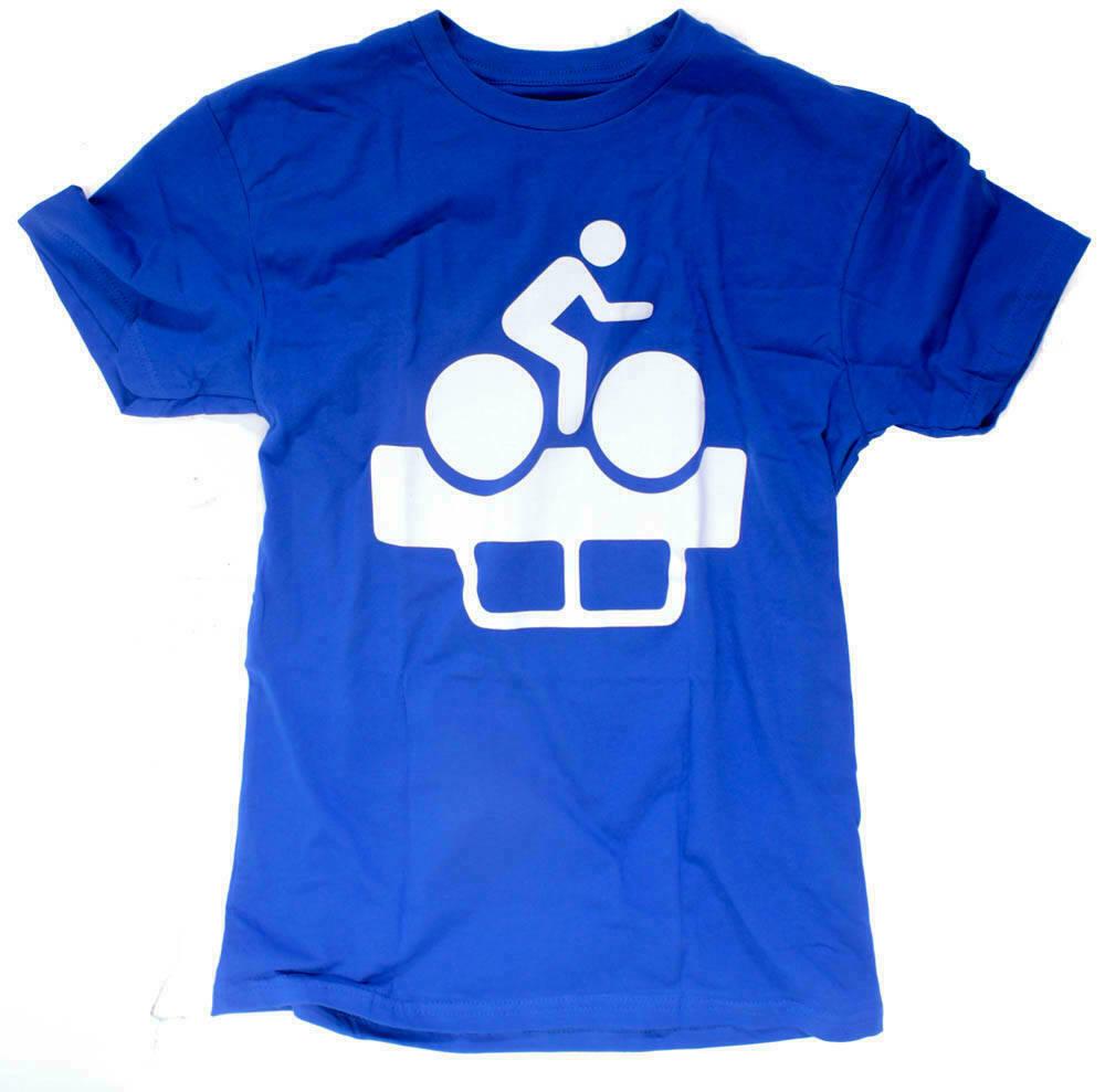 CLOCKWORK GEARS POLLUTION SOLUTION Men Sm T-Shirt Short Sleeve Royal Cotton NEW - Random Bike Parts