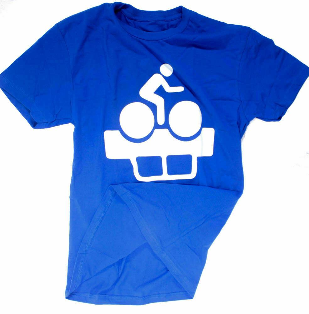 CLOCKWORK GEARS POLLUTION SOLUTION Men Sm T-Shirt Short Sleeve Royal Cotton NEW - Random Bike Parts