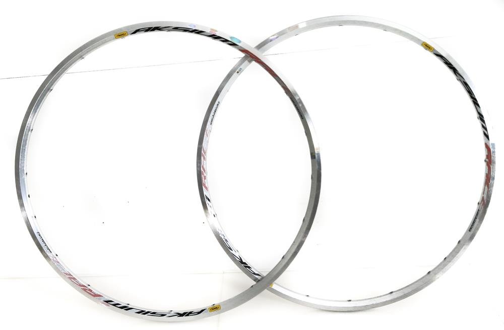 2 QTY Mavic Aksium Race 20 H Road Bike Rims 700c Double Walled Aluminum New Blem - Random Bike Parts