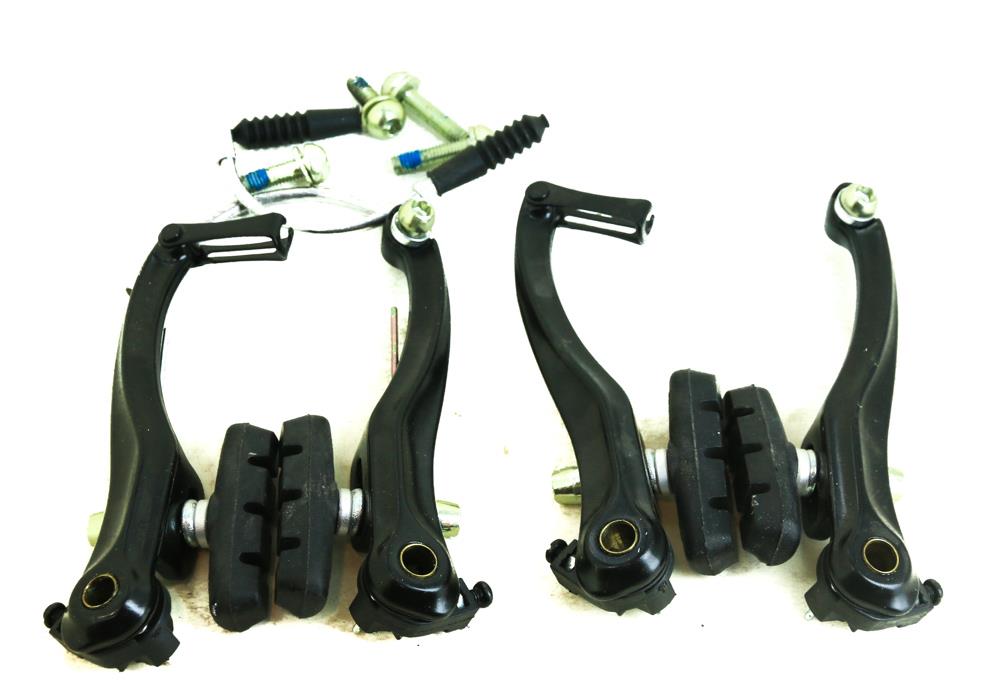 V-Brake Direct / Linear Pull Bike Brakeset Front + Rear Aluminum Black NEW