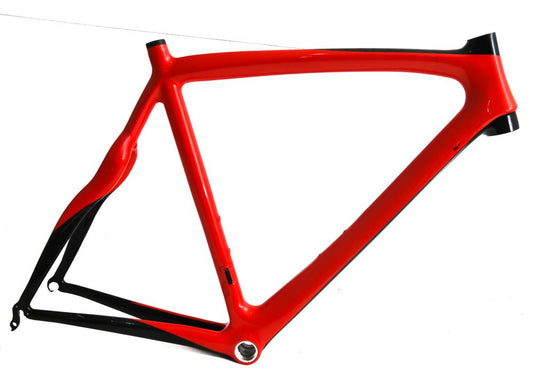 58cm Carbon Road Fiber Road Bike Frame Red / Black Tapered 700c New Blem